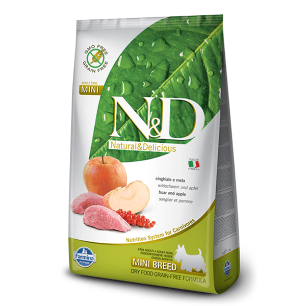 Farmina N&D Dry Dog Food Prime for Mini Breed Adult Boar & Apple 2.5kg (NDDBS025) (圖片1)