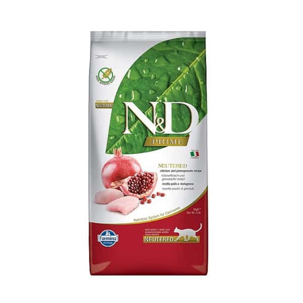 Farmina N&D Dry Cat Food Prime for Neutered Chicken & Pomegranate 1.5kg (NDCCN015) (圖片1)