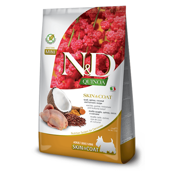 Farmina N&D Dry Dog Food Quinoa Functional Skin & Coat Quail 2.5kg (圖片1)