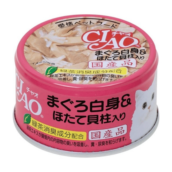CIAO 貓罐頭 白身金槍魚+扇貝 85g (紅) (A-82) (圖片1)