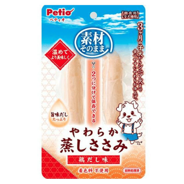 Petio 狗零食 原汁原味 雞湯味原條蒸雞柳肉 2條裝 (90502884) (圖片1)