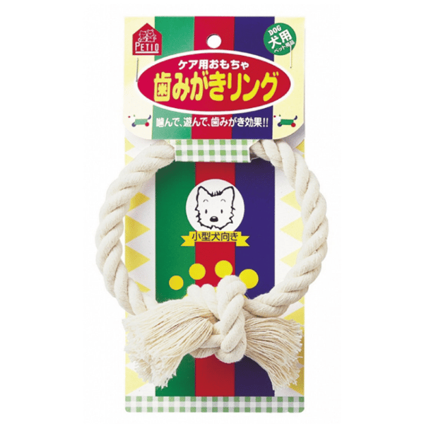 Petio Petio 狗玩具 小型犬麻繩潔齒環   正面圖