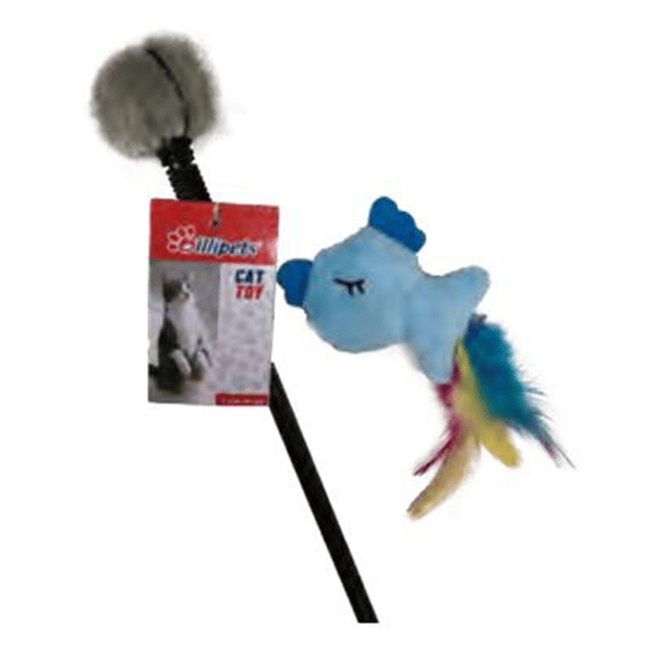 Billipets 逗貓棒 小貓專用 魚 藍色 50cm (NS-17002) (圖片1)