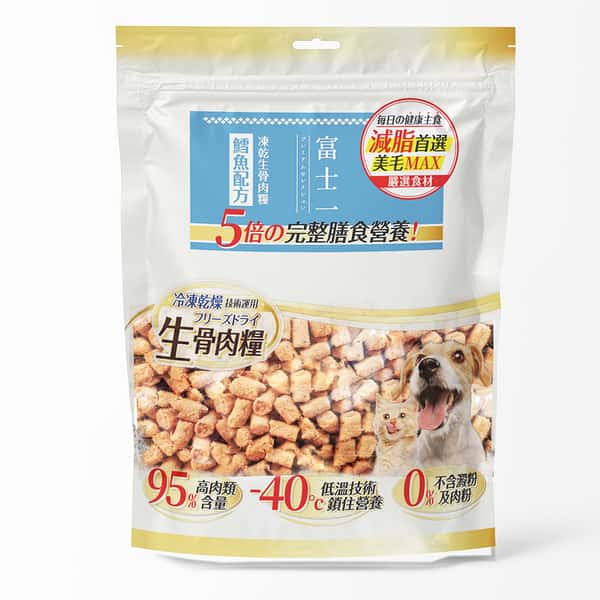 富士一 富士一 凍乾 貓狗糧 生骨肉主食糧 鱈魚配方 500g 500g 正面圖