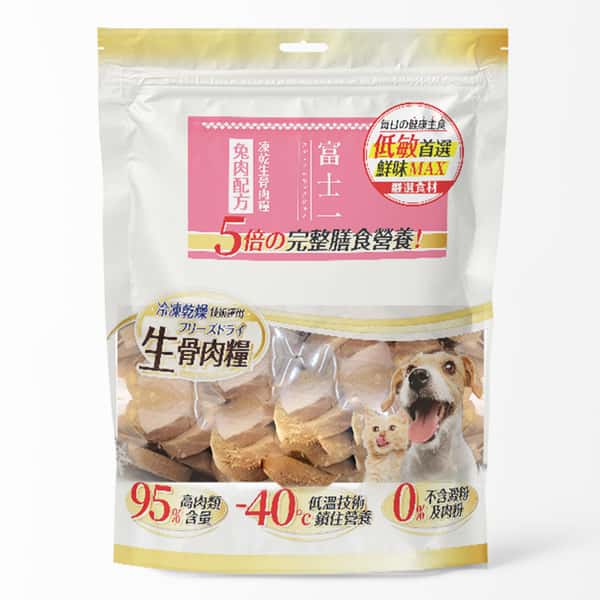 富士一 富士一 凍乾 貓狗糧 生骨肉主食糧 兔肉配方 500g 500g  正面圖
