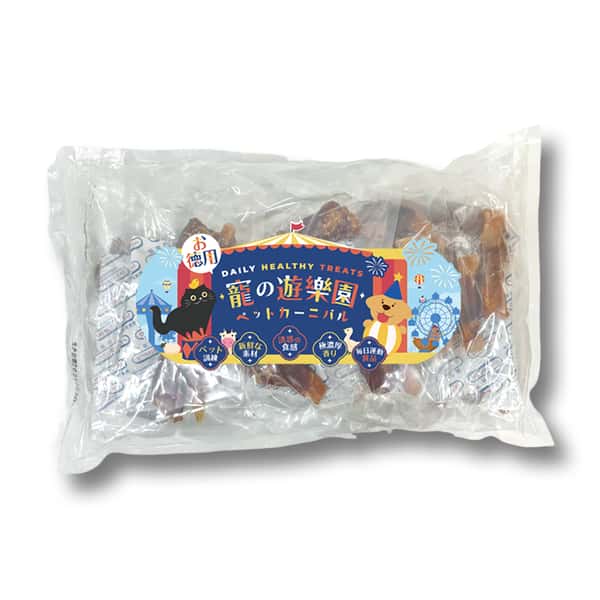 寵之遊樂園 寵之遊樂園 狗零食 訓犬小食 風乾雞肉繞蕃薯絲 大包裝 1袋8包 8包 正面圖