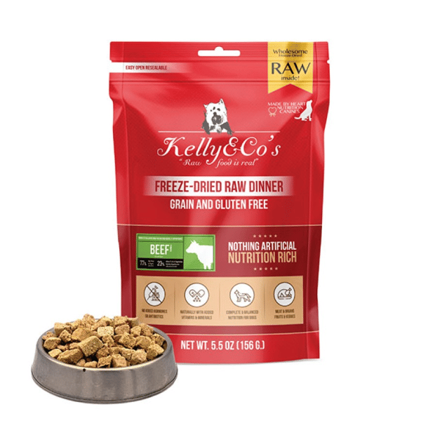 Kelly Kelly & Co's 狗糧 凍乾牛肉 5.5oz 156g 5oz  正面圖