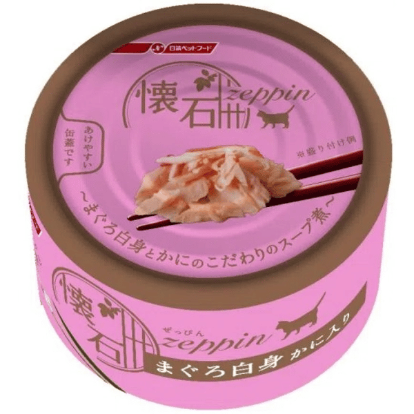 日清 貓罐頭 懷石絕品 白肉吞拿魚+蟹柳棒 80g (NP-Z17) (圖片1)