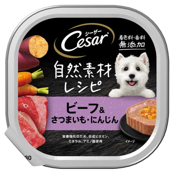 Cesar西莎 Cesar西莎 鋁罐狗罐頭 自然素材 澳洲牛肉與蔬菜 85g 85g 正面圖