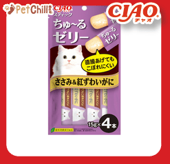 CIAO 貓零食 日本啫喱果凍棒 ささみ&紅ずわいがに 雞肉女王蟹味 60g (紫令) (4SC-85) (TSC-124) (圖片3)