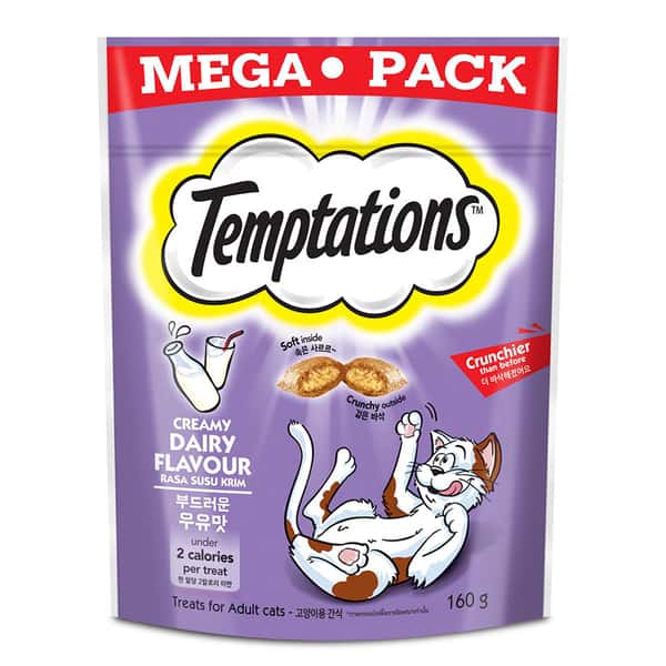 Temptations Temptations 貓零食 香滑牛奶口味 160g 160g 正面圖
