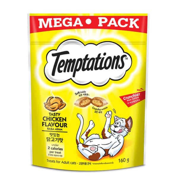Temptations Temptations 貓零食 火烤嫩雞口味 160g 160g 正面圖