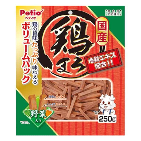 Petio 狗零食 日本產濃郁蒸雞條 高纖蔬菜 250g (90503105) (圖片1)