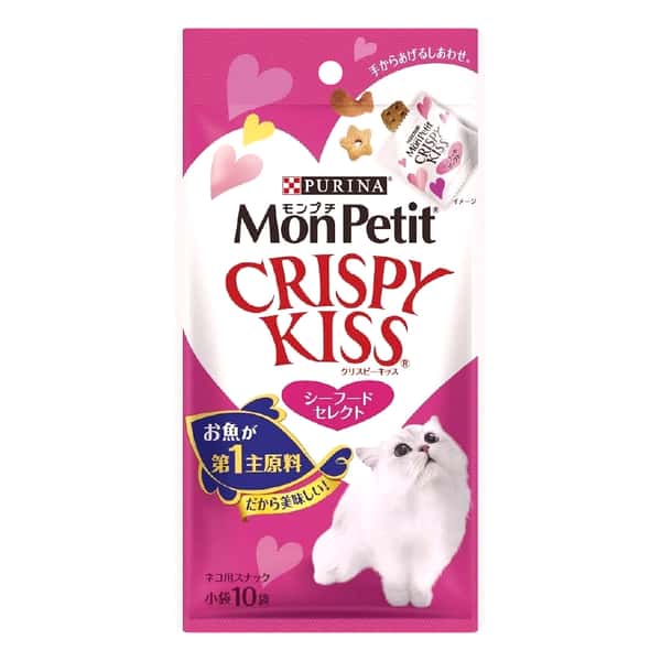 日本MonPetit Crispy Kiss 貓脆餅 海鮮綜合味 30g (粉紅) (圖片1)