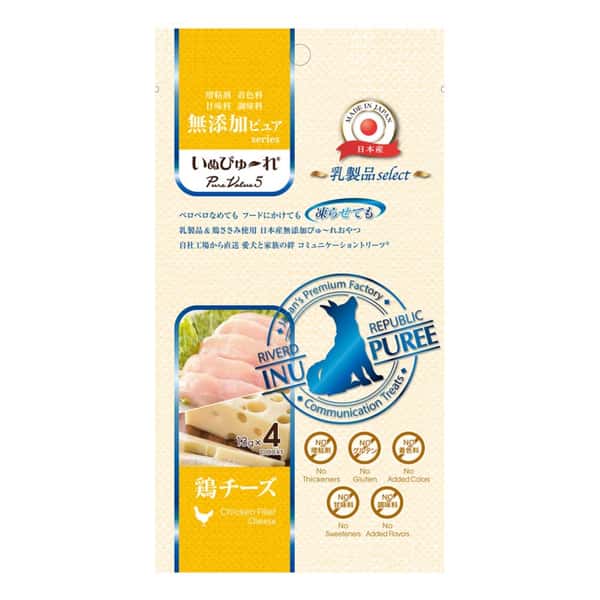 Riverd Republic PureValue5 犬用乳製品特選肉泥小食 雞肉芝士 13gx4本 (圖片1)
