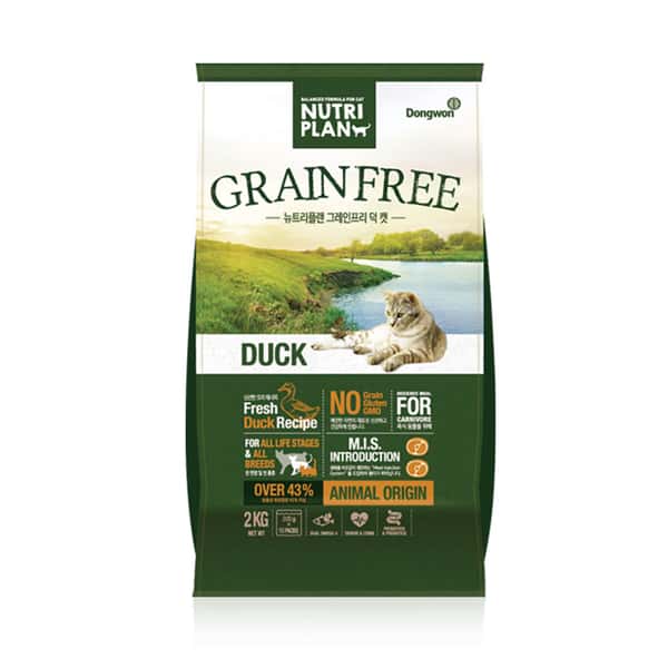 Nutriplan Nutriplan 貓糧 營養企劃 韓國無穀物低敏配方 鴨肉 2kg 2kg  正面圖