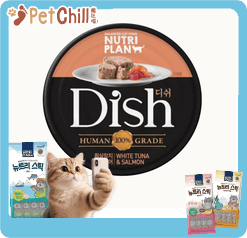 Nutriplan 營養企劃 Dish 貓罐頭 韓國100%人用級別配方 三文魚及白身吞拿魚 85g (64624) (圖片1)