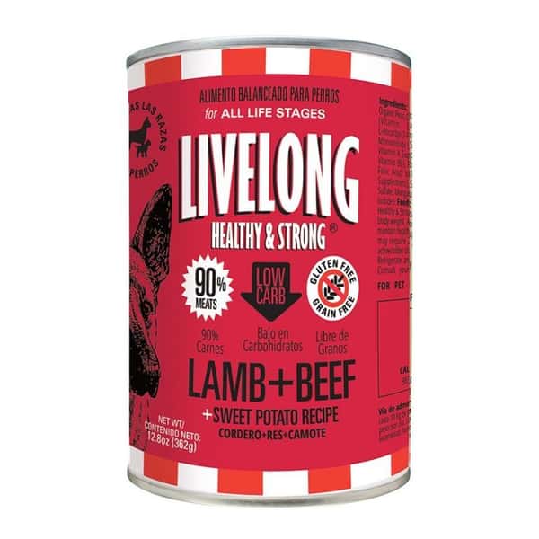 LIVELONG 狗罐頭 無穀物羊肉+牛肉+甜薯 362g (21910) (圖片1)