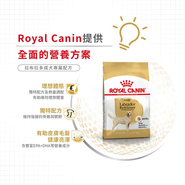 Royal Canin Royal Canin 狗糧 法國皇家狗糧 純種系列 拉布拉多成犬專屬配方 拉布拉多成犬糧 LBD30 12kg 12kg 側面圖
