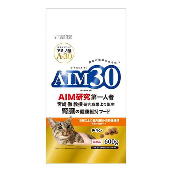 SUNRISE AIM30 貓糧 日本腎臟保健貓乾糧 11 歲或以上室內絕育貓 雞肉味 600g (SAI-004) (圖片1)