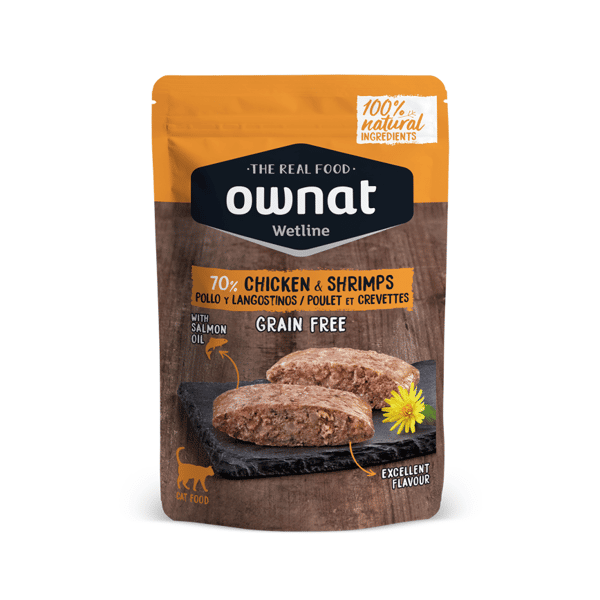 ownat 貓濕糧 放牧雞肉與鮮蝦 85g (57003) (圖片1)