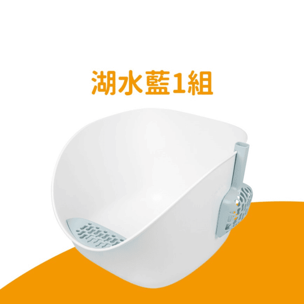 汪喵星球 DogCatStar 專利小白鯨砂盆 湖水藍 (49.5*41.5*35cm) (GC888) (圖片1)