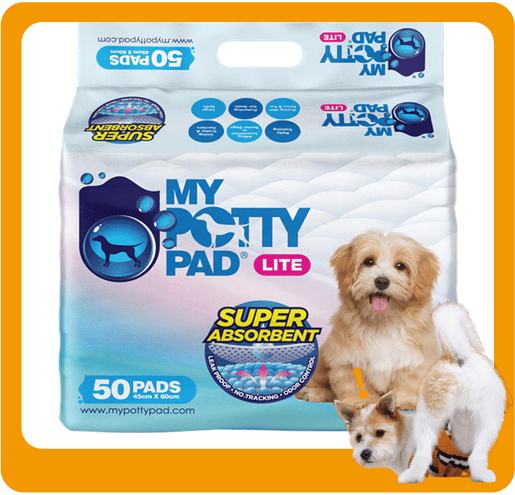 My My Potty Pad LITE 殿堂吸 寵物尿墊 狗尿墊 狗尿片 原味 [45x60 M碼 50PADS]   正面圖