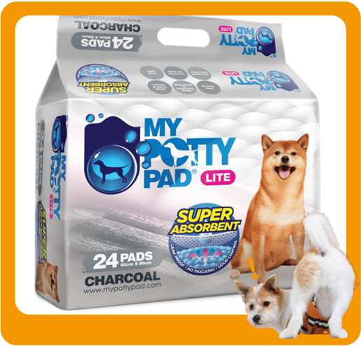 My My Potty Pad LITE 殿堂吸活性炭 寵物尿墊 狗尿墊 狗尿片 [60x90 L碼 24PADS]   正面圖
