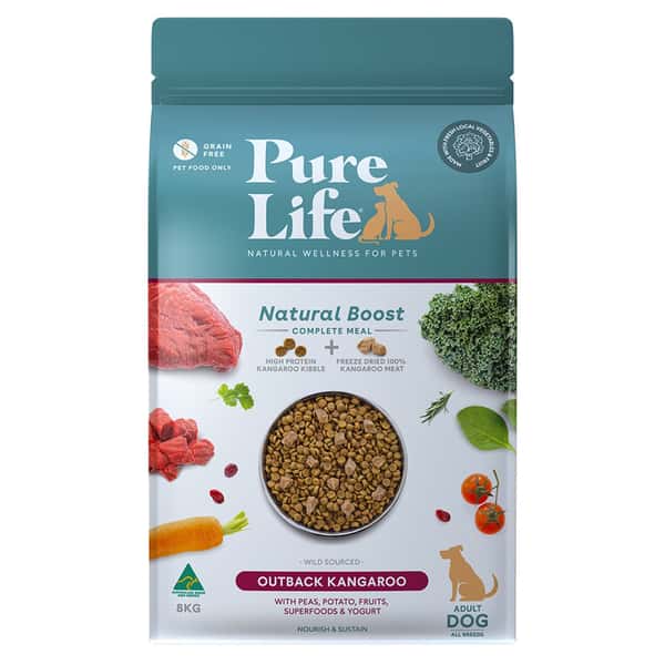 Pure Pure Life 狗糧 成犬 內陸袋鼠 1.8kg 8kg 正面圖