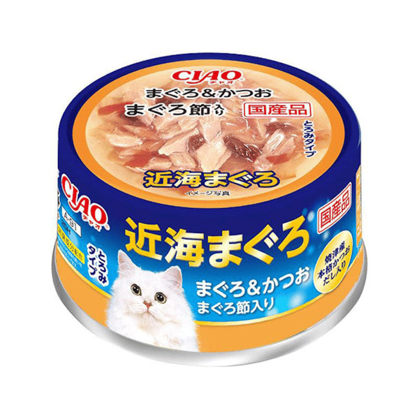 CIAO 貓罐頭 近海 金槍魚+鰹魚 80g (A-91) (圖片1)