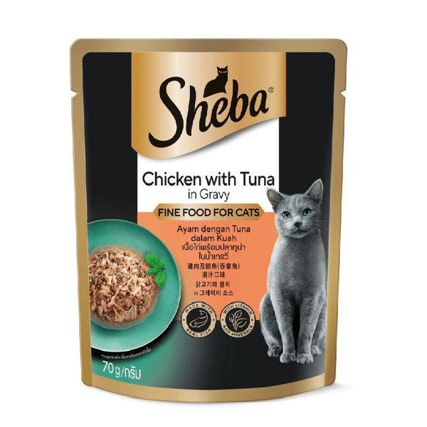 Sheba 袋裝貓濕糧 吞拿魚及雞肉 70g ( 10403055 ) (新舊包裝隨機發貨) (圖片1)