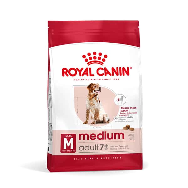 Royal Canin Royal Canin 狗糧 法國皇家狗糧 健康營養系列 中型成犬7+營養配方 中型老犬糧 SM25 7+ 15kg 15kg 正面圖