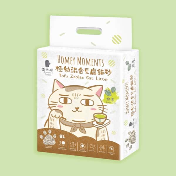 Homey Moments 綠茶活性碳極幼混合 豆腐貓砂 8L (TAHMNW08003GZ) (圖片1)