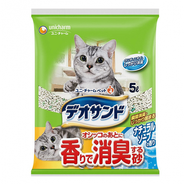 Unicharm 日本消臭抗菌 礦物貓砂 沐浴香 5L (UCC8) (圖片1)