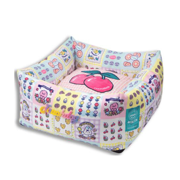 TOUCHDOG 寵物床墊 櫻桃正⽅窩 粉色 50x50x23cm (TDBE0202A) (圖片1)