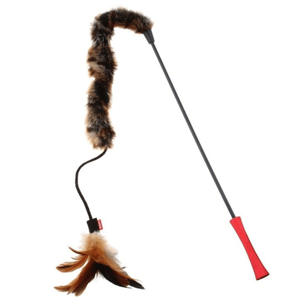 GiGwi Feather Teaser魔⼒貓棒 長毛絨/絨球 (款式隨機) (7014) (圖片1)