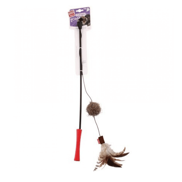 GiGwi Feather Teaser魔⼒貓棒 長毛絨/絨球 (款式隨機) (7014) (圖片3)
