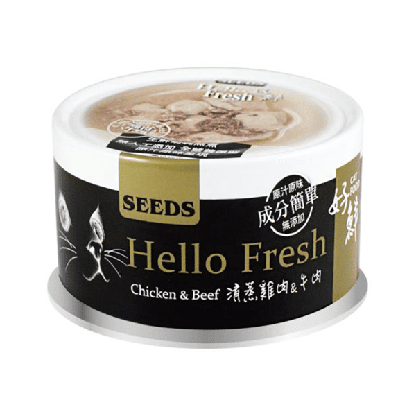 SEEDS 貓罐頭 Hello Fresh好鮮燉湯 清蒸牛肉+雞肉 80g (hfb04)  (圖片1)