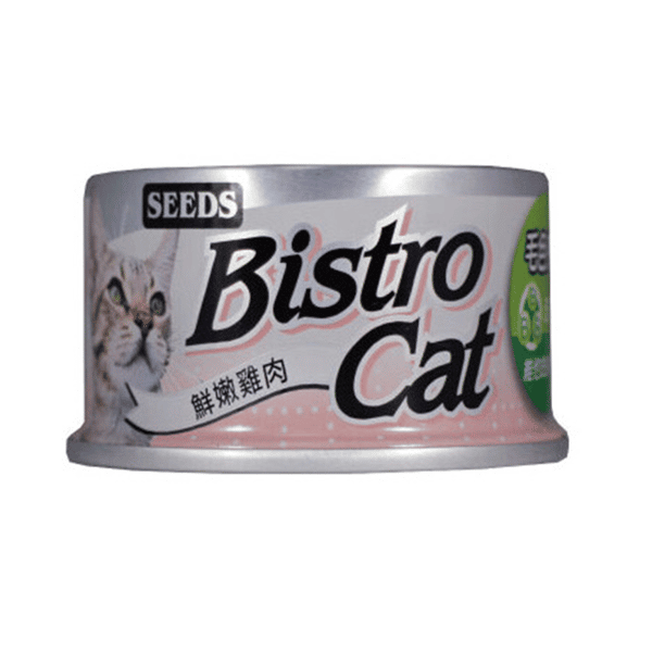 SEEDS 貓罐頭 Bistro機能鮪魚銀罐 鮮嫩雞⾁+維他命B群 80g (bc05)  (圖片1)