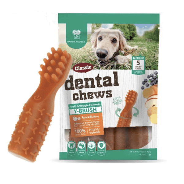 NATURA NOURISH Dental Chews 中型犬用 潔齒牙刷 蘋果藍莓味 170g (QF9016A) (圖片1)