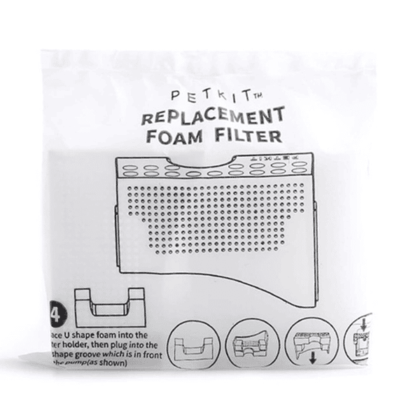 PETKIT 2nd Generation Pump Filter Cotton Replacement, 4-Pack (pkw2s) (圖片1)