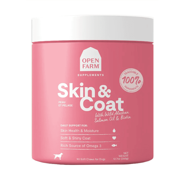 Open Farm 犬用亮澤皮毛營養補充品 90粒 12.7oz (OFS-S) (圖片1)