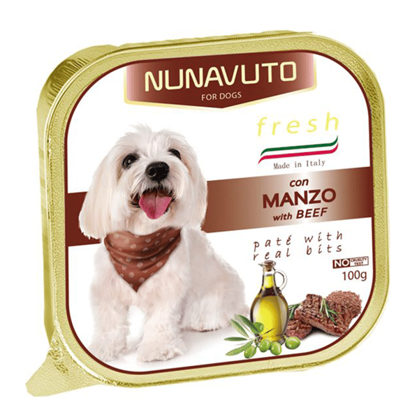 NUNAVUTO 狗罐頭 鋁製餐盒 美味牛肉 100g (NU202758) (圖片1)