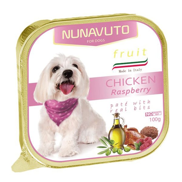 NUNAVUTO 狗罐頭 鋁製餐盒 雞肉+紅莓 100g (NU202789) (圖片1)