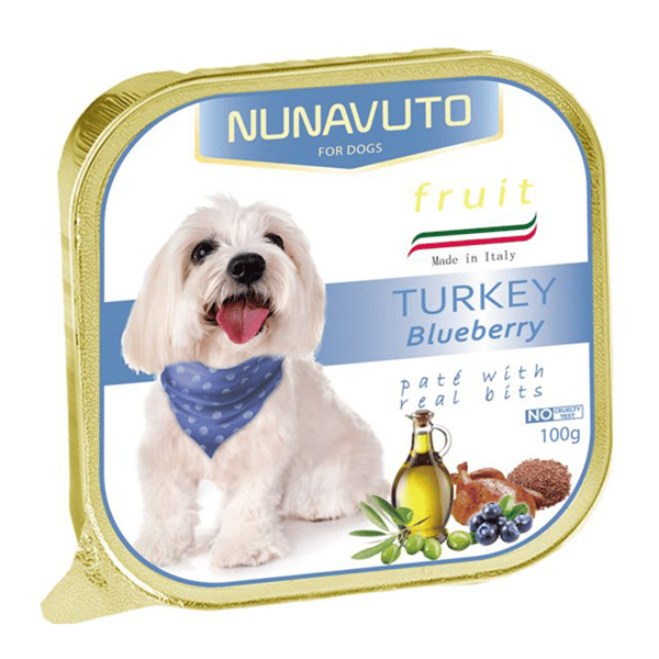 NUNAVUTO 狗罐頭 鋁製餐盒 火雞+藍莓 100g (NU202796) (圖片1)