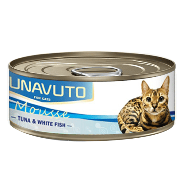 NUNAVUTO 貓罐頭 慕斯系列 吞拿魚+白飯魚 60g (NU203236) (圖片1)