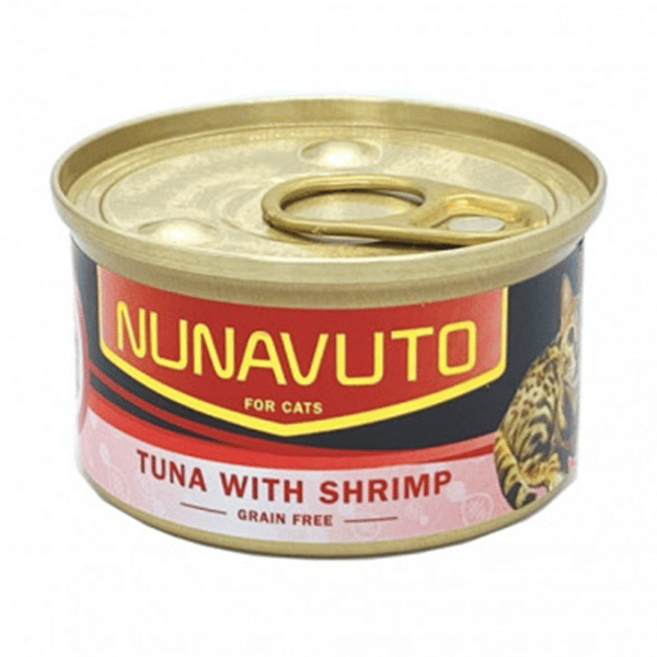 NUNAVUTO 無穀物貓罐 吞拿魚伴蝦肉 80g (NU202512) (圖片1)