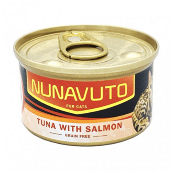 NUNAVUTO 無穀物貓罐 吞拿魚伴三文魚 80g (NU202482) (圖片1)