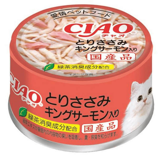 CIAO 貓罐頭 雞肉+帝皇三文魚 85g (C-28) (圖片1)