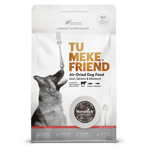 TU MEKE FRIEND 狗糧 超級食品風乾犬糧 ⽜⾁三⽂⿂鯖⿂ 500g (TMF3383) (圖片1)
